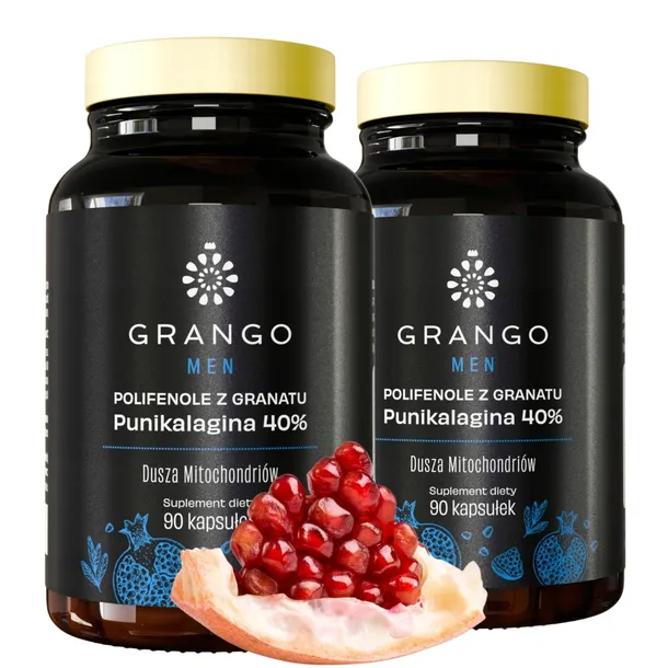 GRANGO MEN Polifenole z granatu Punikalagina 40% 90 kaps x 2 OPAKOWANIA