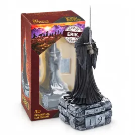 kalendarz-wieczny-3d-wladca-pierscieni-nazgul-23cm-zywica-recznie-malowany