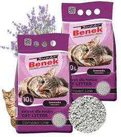 super-benek-compact-lawendowy-zwirek-bentonitowy-zbrylajacy-dla-kota-2x-10l