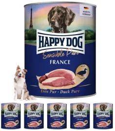 happy-dog-mokra-karma-dla-psa-sensible-pure-france-kaczka-100percent-6-x-800g