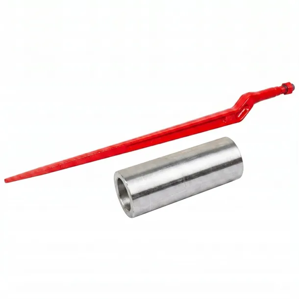 Ząb TURA ładowacza czołowego wygięty 880mm M22x1,5mm + Tuleja GRUBA 1,15kg