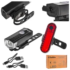 lampka-rowerowa-wodoodporna-usb-ip54-zestaw-przod-tyl-keltin