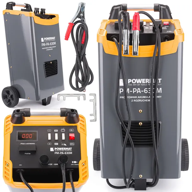 PROSTOWNIK SAMOCHODOWY Z ROZRUCHEM AKUMULATOROWY 600A 12/24V ROZRUCH MOCNY