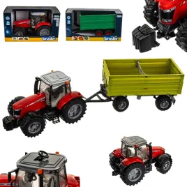 ciagnik-massey-ferguson-7600-przyczepa-bruder