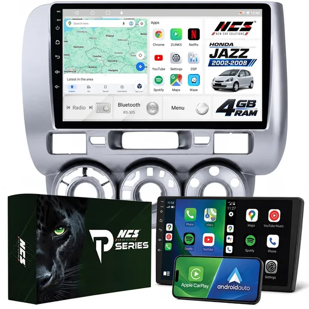 Radio Nawigacja Android RS-305 Honda Jazz 2002-2008 4GB 9"