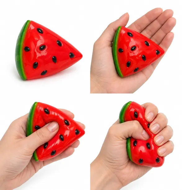 GNIOTEK ANTYSTRESOWY ARBUZ SQUISHY OWOC ZABAWKA SENSORYCZNA 8 CM 3+