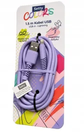 setty-colors-kabel-usb-a-lightning-24a-15m-fioletowy