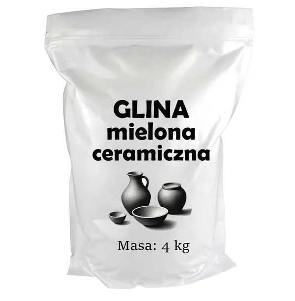 Glina garncarska glina mielona ceramiczna, glina naturalna waga 4 kg