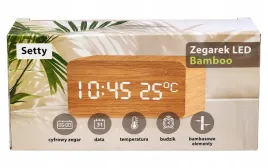 setty-bamboo-zegarek-led