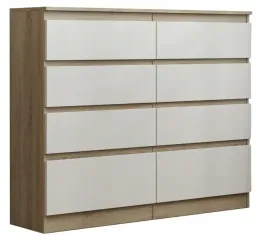 komoda-ariel-2-dab-sonoma-bialy-duza-pojemna-8-szuflad-do-pokoju-korytarza