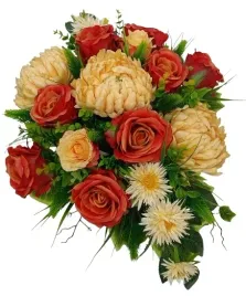 stroik-gesty-wiazanka-na-grob-cmentarz-roze-zolte-chryzantemy