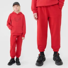 spodnie-dresowe-chlopiece-4f-joggery-sportowe-dresy-oversize-czerwone-164