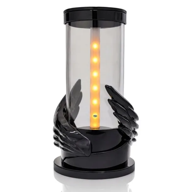 Znicz Solarny na Grób LED 2in1 Lumenora RT6032 Skrzydła Duży Czarny 28cm