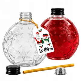 butelka-szklana-bombka-400ml-zakretka-rurka-na-swieta-nalewki-likier-wino