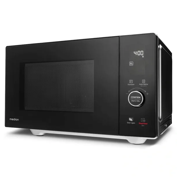 KUCHENKA MIKROFALOWA 4w1 900W 25L TIMER GRILL ROZMRAŻANIE 11 PROG. LCD