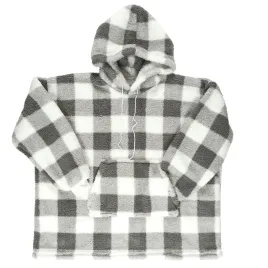bluza-ocieplana-dluga-snuddie-w-krate-szara-biala