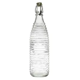 butelka-szklana-1l-design-w-paski-z-korkiem-na-klamre