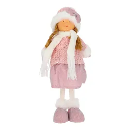 figurka-zimowa-dziewczynka-38cm-rozowa-z-tkanin