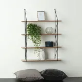polka-scienna-wiszaca-na-ksiazki-60-cm-loftowa-dab-czarny-stan-nowy