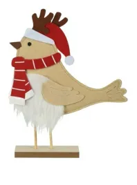 filcowa-figurka-sikorka-30cm-w-czapce-swiateczna