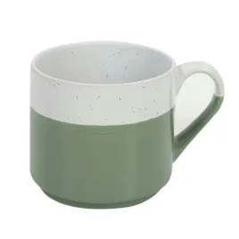 kubek-330-ml-jumelle-zielono-bialy-czarne-kropki