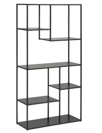 czarny-regal-gota-6-polek-asymetryczne-loft-180cm