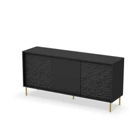 komoda-afir-szeroka-155-41-73-cm-czarna-fronty-z-efektem-3d