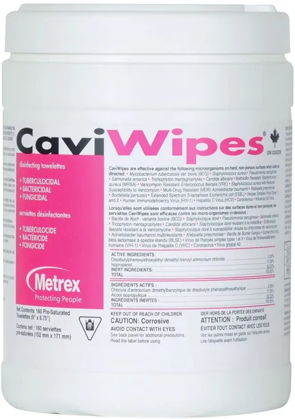 CaviWipes CHUSTECZKI DO DEZYNFEKCJI POWIERZCHI 160szt MEGA PACK