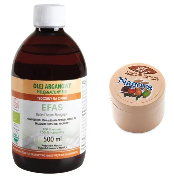 OLEJ ARGANOWY KOSMETYCZNY EFAS 500ml krem do rąk arganowy GRATIS