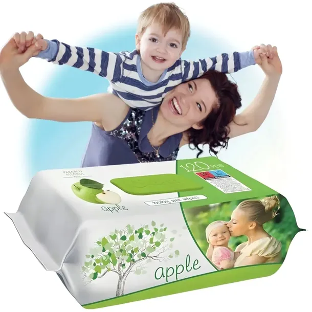 Sleepy Dziecięce Chusteczki Jabłko Zapachowe Mokre 120Szt
