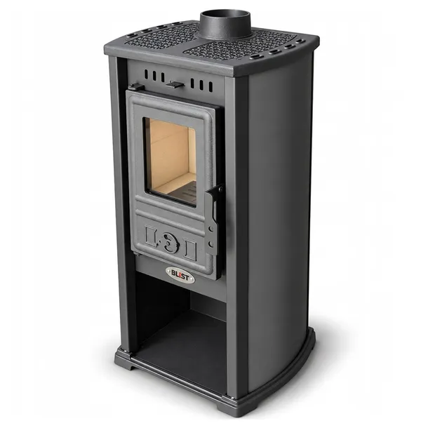 Piec kominek wolnostojący BLIST LUX / BERNA G 4.0 – 5,9 kW Ekoprojekt Szary