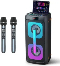 zestaw-do-karaoke-k68-glosnik-z-2-mikrofonami-bluetooth-czarny