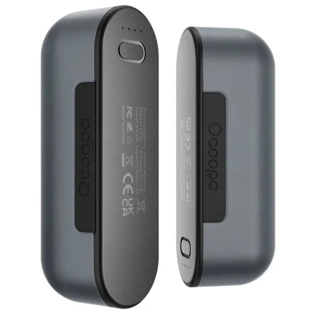 Ogrzewacz dłoni rąk Ocoopa UT2s, 2*8 h, 2*5000 mAh, powerbank, czarny