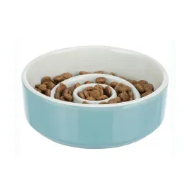 slow-feeding-miska-ceramiczna-dla-psa-kota-szaro-niebieska-0-45-l-14-cm-spowalniajaca-jedzenie