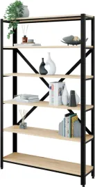 regal-6-poziomowy-110-30-180-cm-z-metalowym-stelazem-czarny-artisan