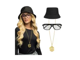 zestaw-raper-czapka-okulary-zloty-lancuch
