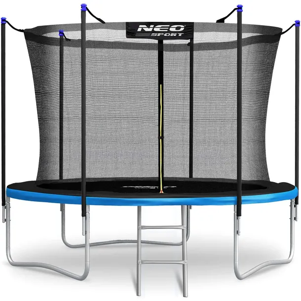 TRAMPOLINA OGRODOWA DLA DZIECI 312cm 10ft + DRABINKA SIATKA WEWNĘTRZNA