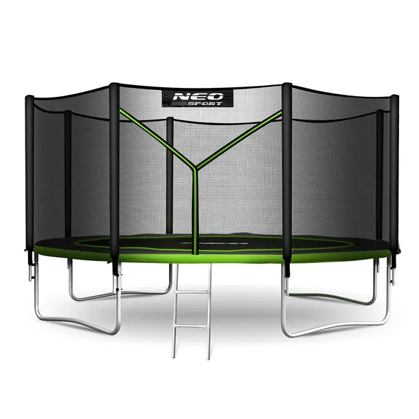 TRAMPOLINA OGRODOWA DLA DZIECI SOLIDNA BEZPIECZNA 404cm NEOSPORT 13ft