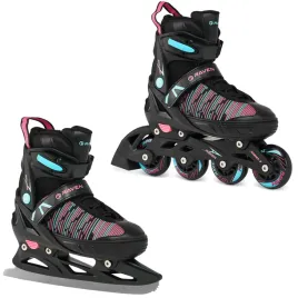 rolki-lyzwy-figurowe-regulowane-2w1-raven-cande-black-blue-pink-35-39