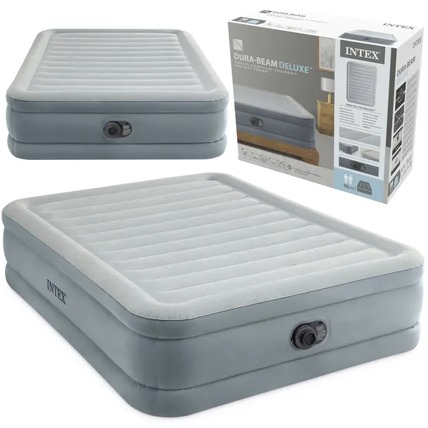 MATERAC DMUCHANY 2osobowy 203x152x46 ŁÓŻKO INTEX Z POMPKĄ 64824ND ROK 2026