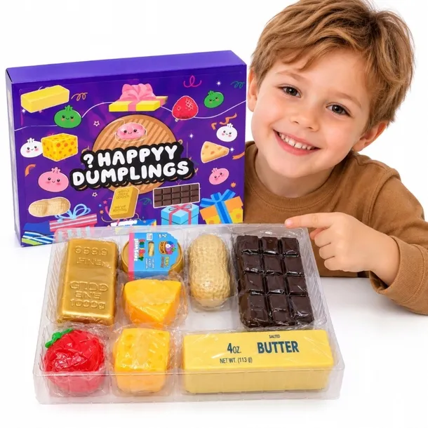 ZESTAW 8 GNIOTKÓW ANTYSTRESOWYCH DUMPLINGS SQUISHY ZABAWKA SENSORYCZNA 3+