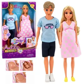 zestaw-lalki-anlily-rodzina-mama-w-ciazy-tata-dziecko-niemowle-lean-toys