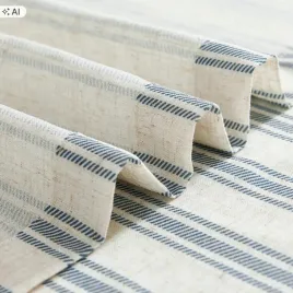 zazdrostka-125x45-cm-niebieskie-paski-na-bezu-len-topick