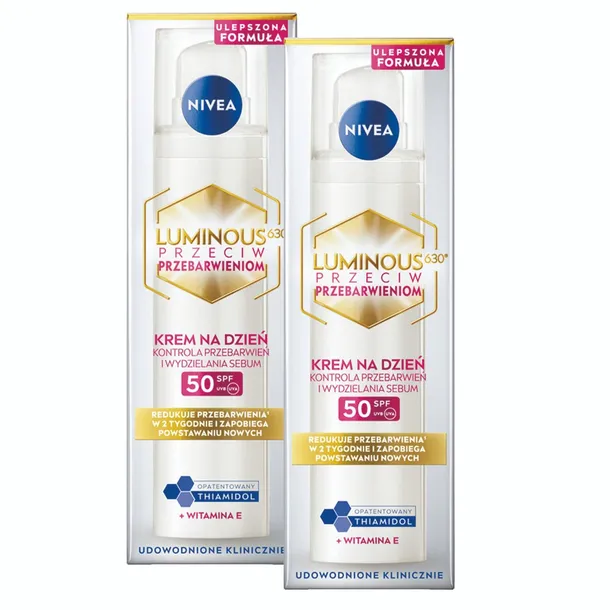 2 x NIVEA CELLULAR LUMINOUS630 KREM PRZECIW PRZEBARWIENIOM NA DZIEŃ SPF50
