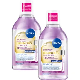 2-x-nivea-luminous630-skin-glow-plyn-micelarny-z-5percent-serum-400-ml