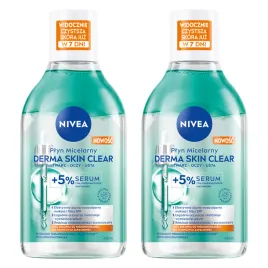 2-x-nivea-derma-skin-clear-plyn-micelarny-do-demakijazu-z-5percent-serum-400-ml