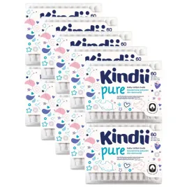 10-x-cleanic-patyczki-dla-niemowlat-kindii-pure-bawelniane-60-sztuk