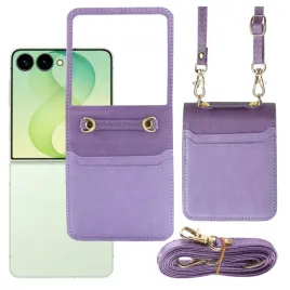 etui-do-samsung-galaxy-z-flip8-pokrowiec-kejs-leather-case-strap-fioletowy
