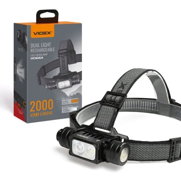 Latarka Czołowa LED Bardzo Mocna 20W 2000lm 5000K IP67 Wytrzymała Czołówka