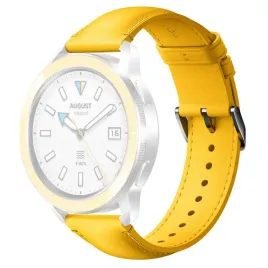 elegancki-pasek-skorzany-do-zegarka-xiaomi-w-kolorze-chromatycznym-zoltym